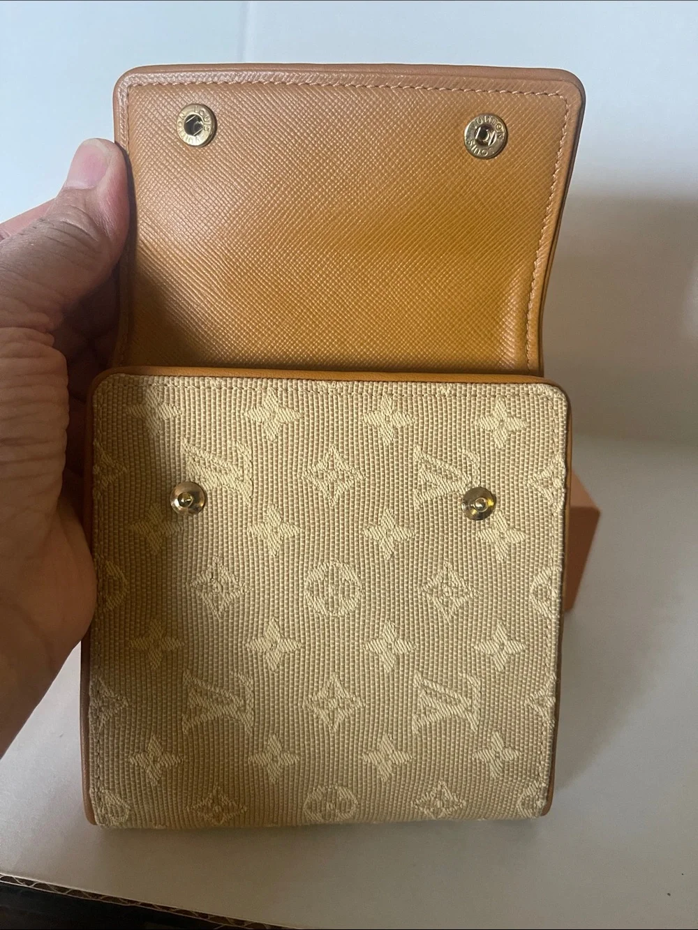 Louis Vuitton Tan Monogram Canvas Card Holder